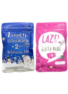 Gluta Frozen Collagen Whitening and Pure L-Glutathione Set 