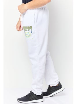 Originals by Brooklyn Cloth Men Relaxed Fit Graphic Print Sweatpants, White  - Image 3