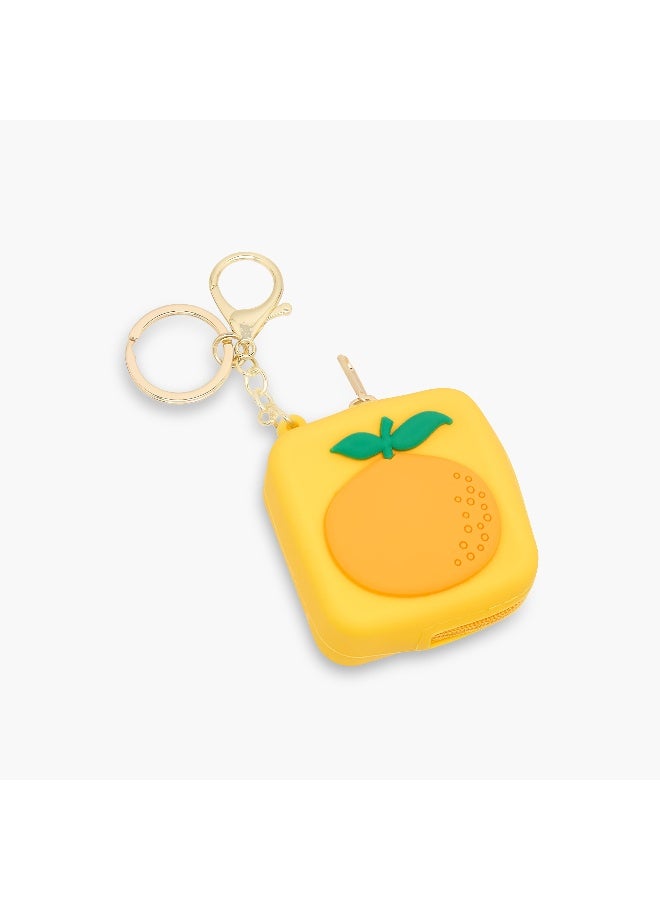 LIFESTYLE Bag Charm-Orange Print- (Silicone) Orange \ 6X6X2.8 - Image 2