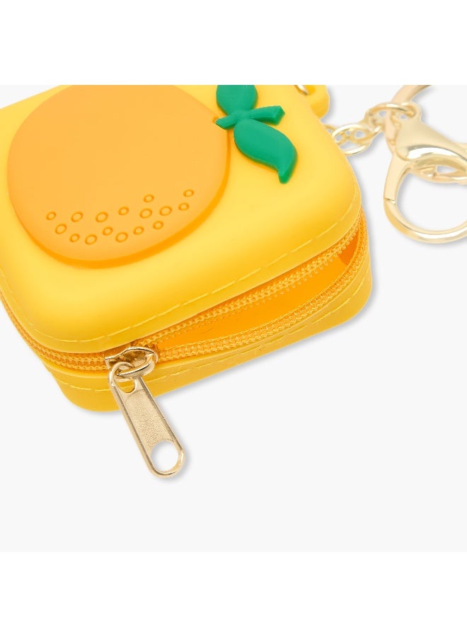 LIFESTYLE Bag Charm-Orange Print- (Silicone) Orange \ 6X6X2.8 - Image 4