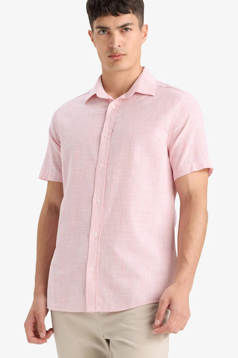 DeFacto Short Sleeve Cotton Shirt