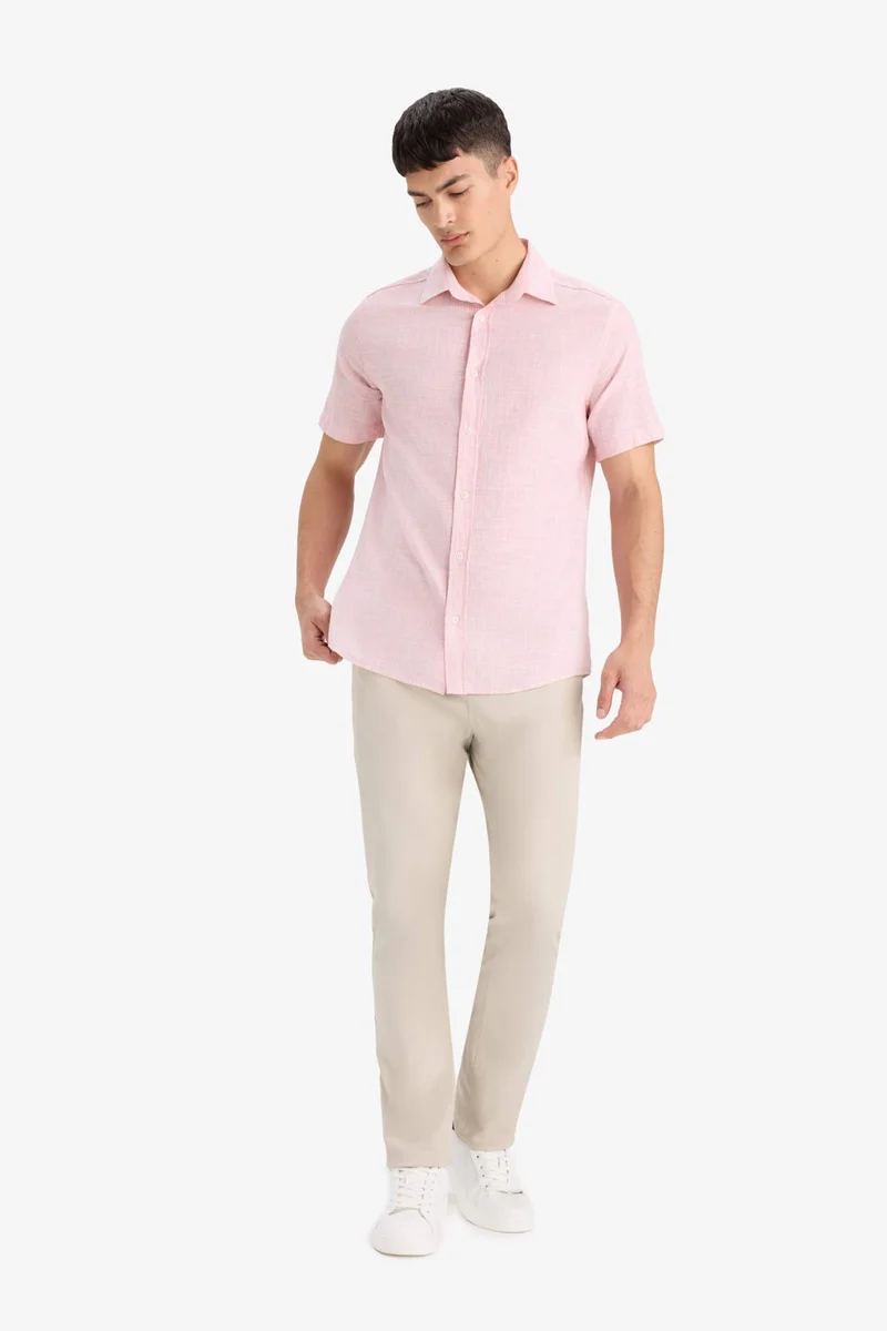 DeFacto Short Sleeve Cotton Shirt