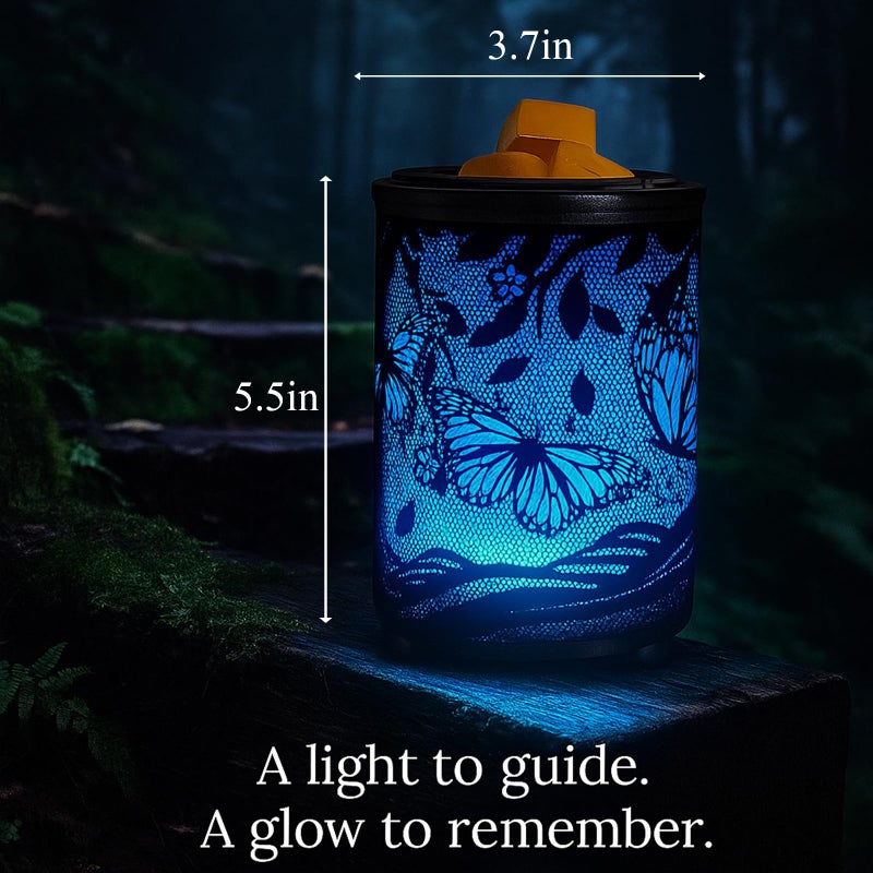 Leyoue Electric Wax Melt Warmer PTC Heating Plate with 7 Colors LED Changing Light Wax Warmer Fragrance Warmer for Home Office Gifts & Decor(Butterfly) - Image 4