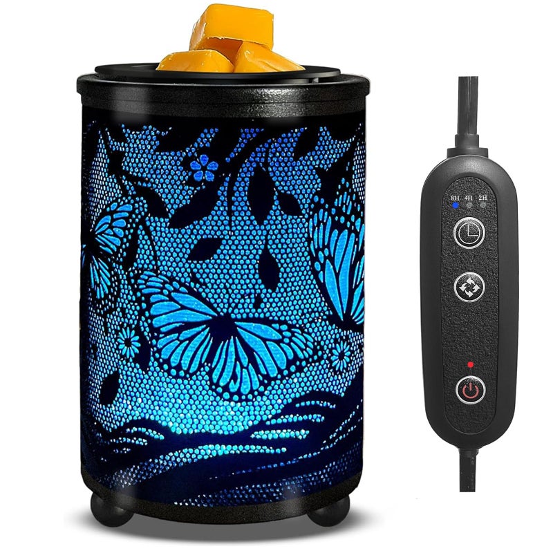 Leyoue Electric Wax Melt Warmer PTC Heating Plate with 7 Colors LED Changing Light Wax Warmer Fragrance Warmer for Home Office Gifts & Decor(Butterfly) - Image 1