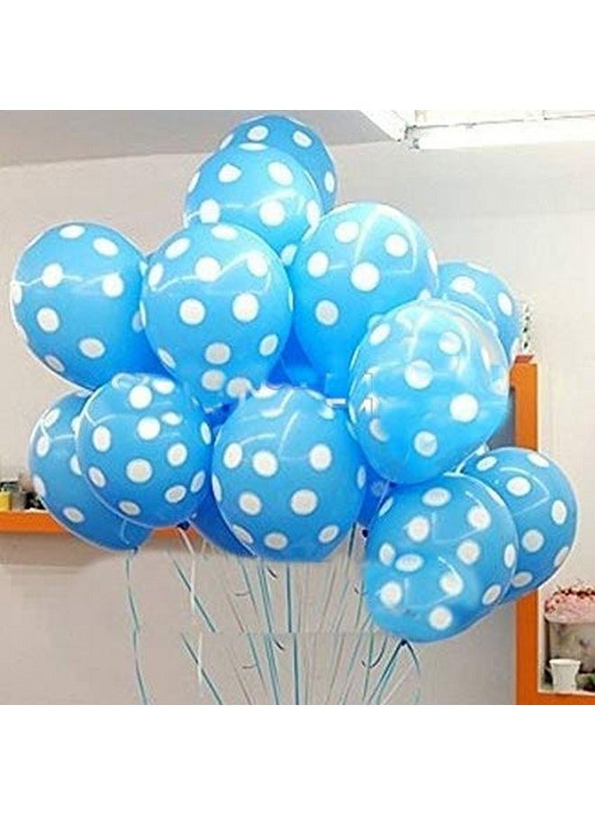 Balloonistics Sky Blue 12 Inches Pack of 30 Polka Dot Balloon for Theme Party, Birthday, Anniversary, Baby Shower and Party Decorations  - Image 2