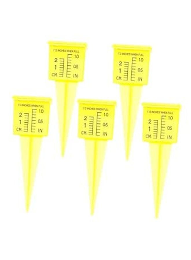 5pcs 1.5 Inch Plastic Rain Gauge Set For Lawn Garden Accurate Rainfall Measurement Tool - Image 1