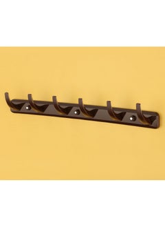 iSTAR iSTAR 6 Pin Bathroom Cloth Hooks Hanger Wall Bedroom Bathroom Robe Hooks Rail for Hanging Keys,Clothes,Towel, (Brown) Pack of 2  - Image 5