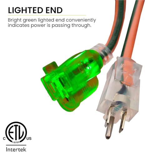 Power By GoGreen Go Green Power Inc. 16/3 50-Foot Outdoor Extension Cord - Heavy-Duty, Weatherproof, GG-13750 - Image 3