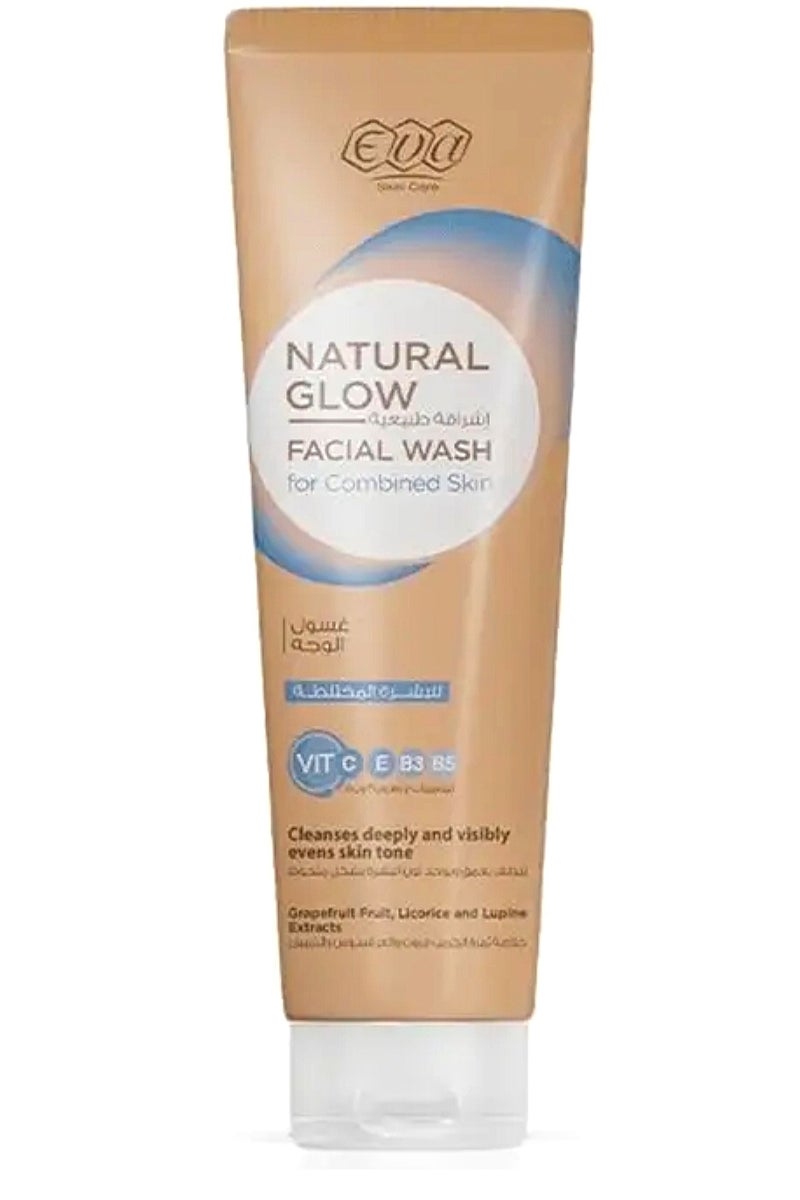 إيفا إيڤا سكين كير غسول الوجه اشراقة طبيعية للبشرة المختلطة 100 مل
