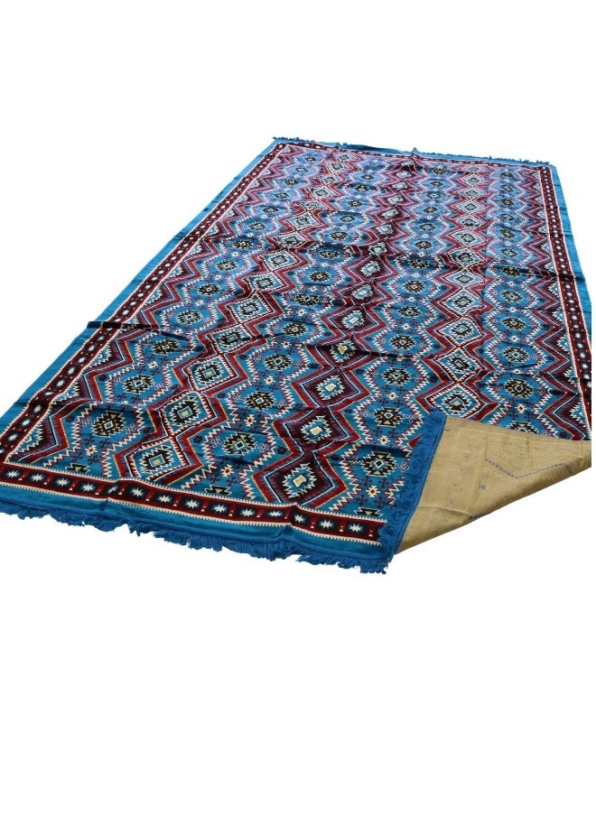 سمارت هوم سجاد وبساط  مخمل تركي ممتاز مبطن وناعم الملمس بنقشات جميلة ثري دي مصنوع من مواد عالية الجودة ، فرشة جلوس ارضية للرحلات والتخييم ، والتنزه، والبر، بساط فخم مقاس ٤٠٠ X ٢٠٠ سم  - Image 2