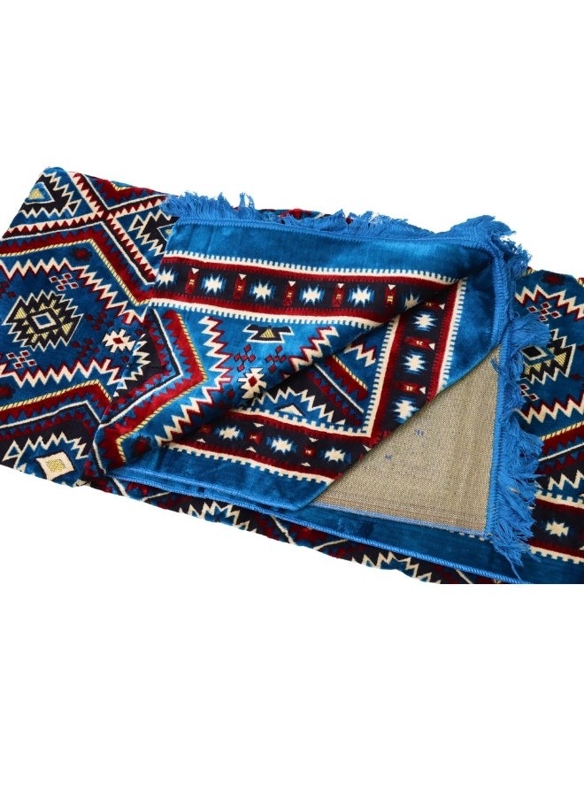 SMART HOME - Excellent Turkish velvet carpets and rugs, padded and soft to the touch, with beautiful 3D patterns , ground seating mat for trips, camping, hiking, and wilderness, luxurious rug, size 400X200 cm - Image 1
