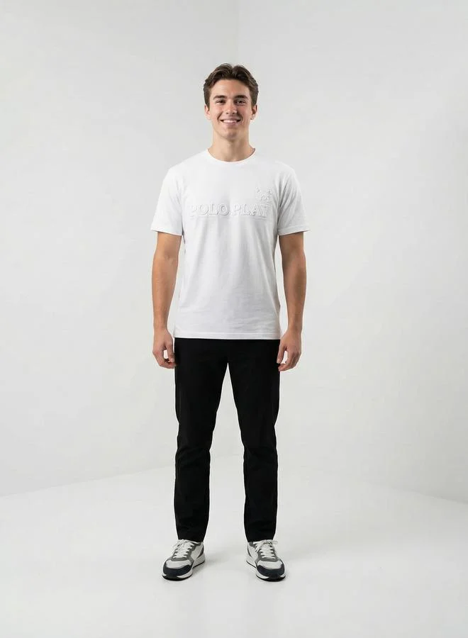 Polo Play Men Embossed Logo Crew Neck T-Shirt
