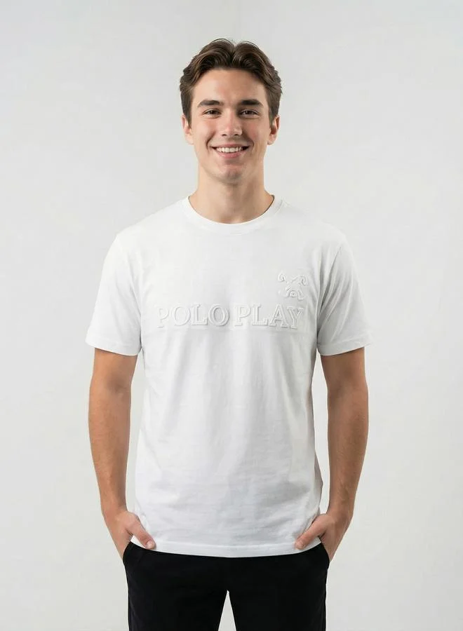 Polo Play Men Embossed Logo Crew Neck T-Shirt