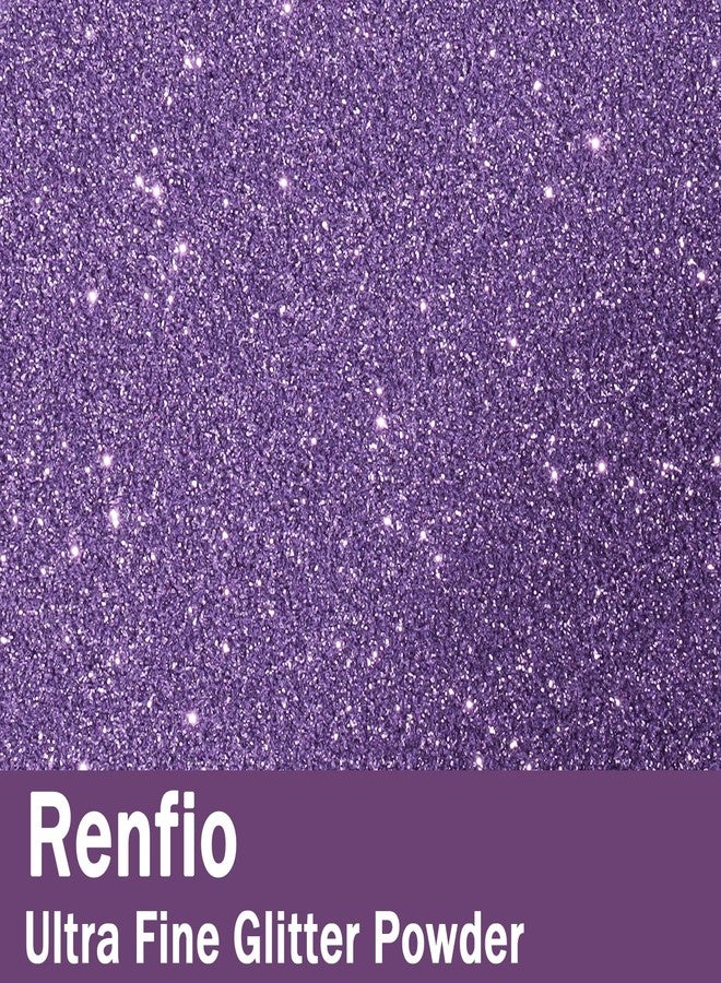 Renfio Ultra Fine Glitter Powder Metallic Resin Glitter 2.11 Oz (60g) PET Flakes Crafts Sequins 1/128" 0.008" 0.2mm Epoxy Chips Flakes for Tumblers Slime Decoration - Amethyst - Image 2
