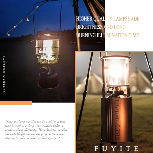 FUYITE 22 Pcs Propane Lantern Mantles, U Shape Mantles for Propane Lantern Gas Lamp Mantles Gas Lantern Mantles Gas Lantern Covers Mantles for Outdoor Camping Lantern, 3.9, grey - Image 4