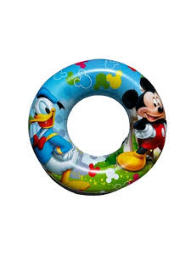 Inflatable Swimming Ring with Mickey Mouse & Donald Duck Print, 70 cm