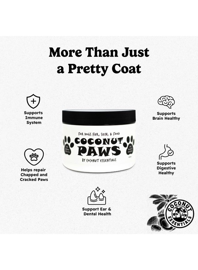 Coconut Essentials Organic Coconut Paws Oil For Dogs: Skin, Hair, Ears, Teeth, & Nails  ColdPressed Coconut, Olive & Sunflower Oils  8 Fl Oz - Image 3