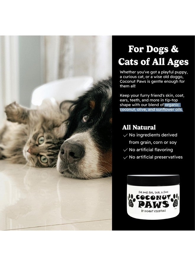 Coconut Essentials Organic Coconut Paws Oil For Dogs: Skin, Hair, Ears, Teeth, & Nails  ColdPressed Coconut, Olive & Sunflower Oils  8 Fl Oz - Image 2