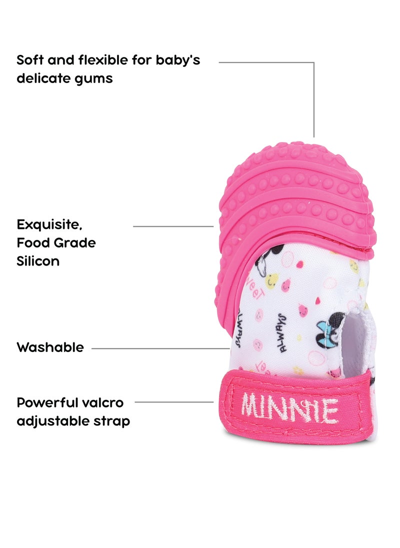 Disney Minnie Mouse Teething Mitten Baby Chew Toy Protects Hands From Chewing & Saliva, Heals Aching Gums, Promotes Sound Stimulation, 6-18 Months  - Image 3