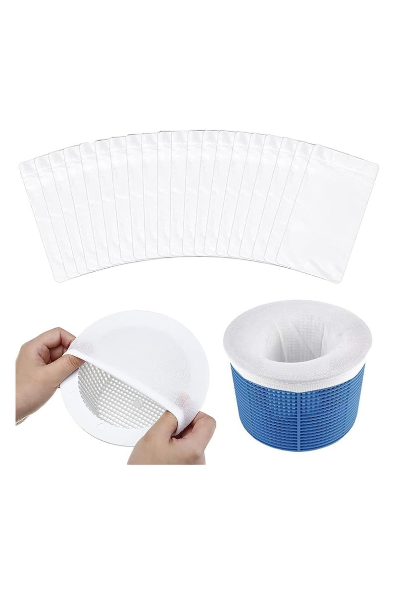 Pack of 20 Pool Skimmer Socks, Filter Skimmer Pool, Skimmer Filter Net, Filter Socks, Pool Skimmer Socks, Reusable Skimmer Basket Net for Surface Skimmer Removes Leaves, Swimming Pool Skimmer Socks - Image 1
