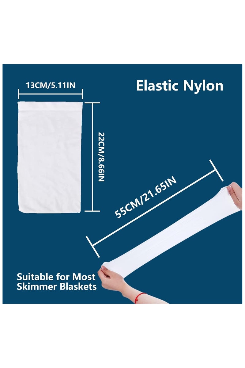 Pack of 20 Pool Skimmer Socks, Filter Skimmer Pool, Skimmer Filter Net, Filter Socks, Pool Skimmer Socks, Reusable Skimmer Basket Net for Surface Skimmer Removes Leaves, Swimming Pool Skimmer Socks - Image 3