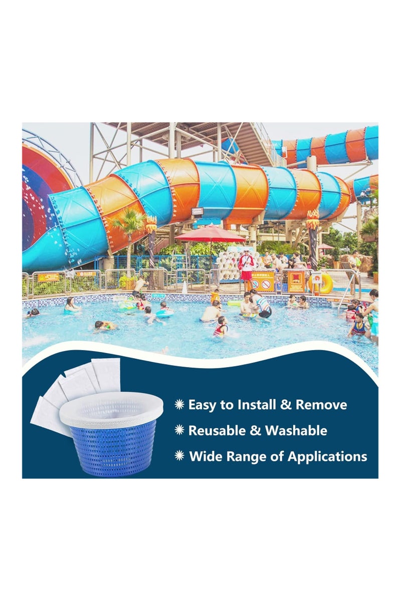 Pack of 20 Pool Skimmer Socks, Filter Skimmer Pool, Skimmer Filter Net, Filter Socks, Pool Skimmer Socks, Reusable Skimmer Basket Net for Surface Skimmer Removes Leaves, Swimming Pool Skimmer Socks - Image 4