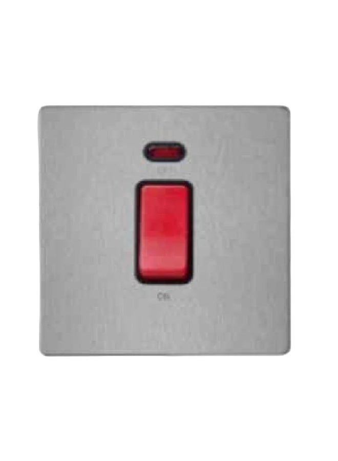 45A 1GANG 2P SWITCH+NEON 3X3