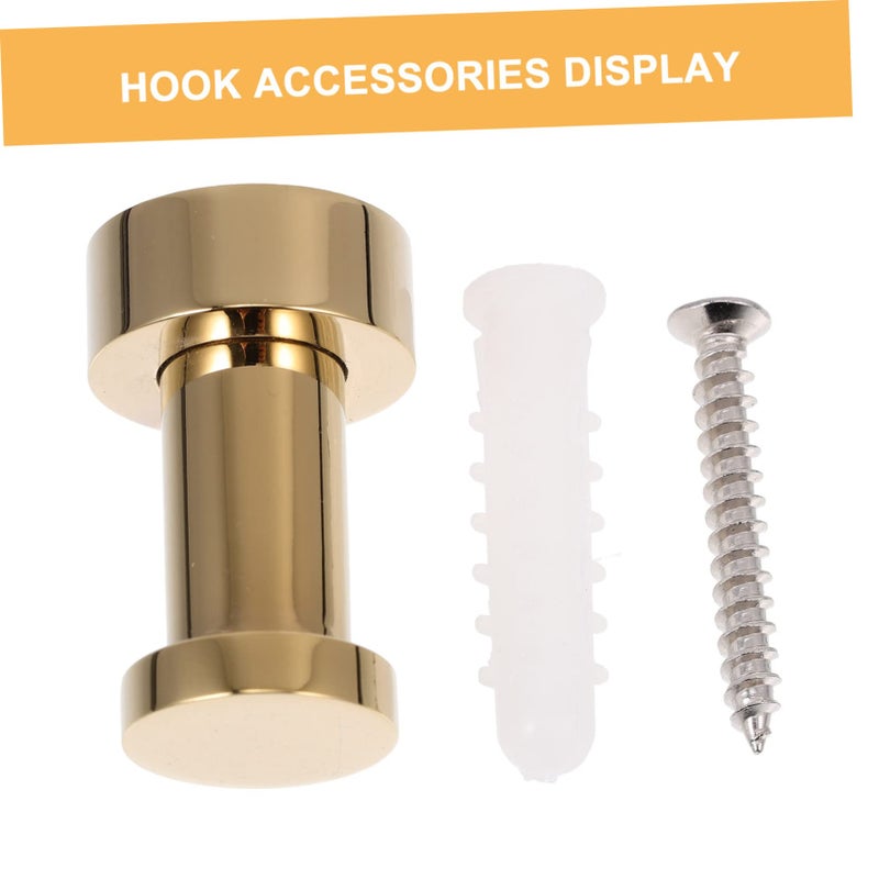 2Pcs Brass Towel Hooks for Bathroom Wall Coat Hat Hangers with Stable Load Capacity - Image 3