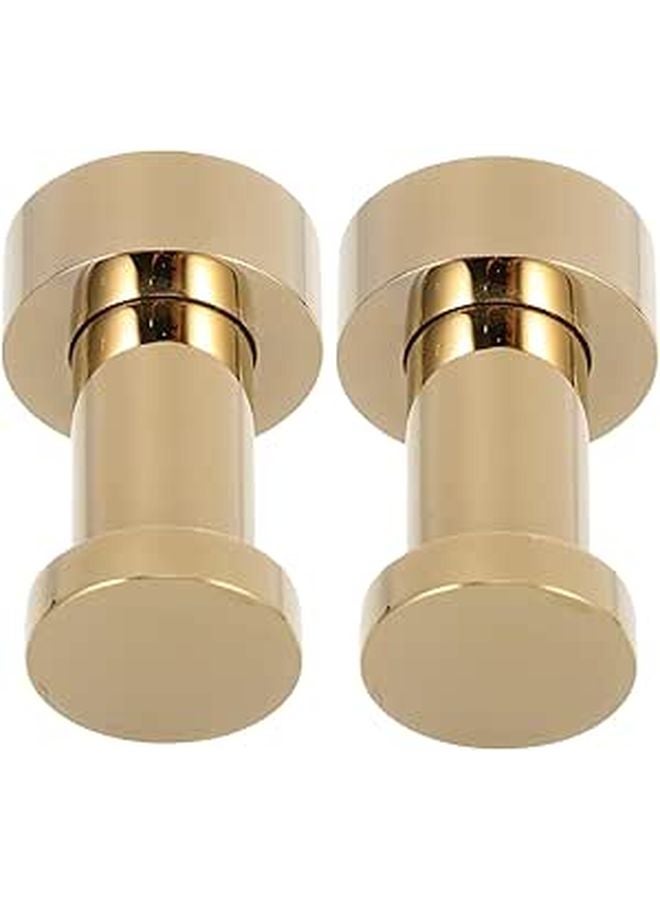 2Pcs Brass Towel Hooks for Bathroom Wall Coat Hat Hangers with Stable Load Capacity - Image 1