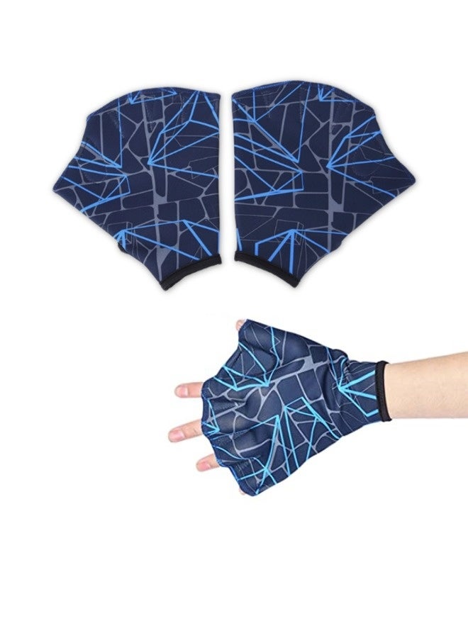 ShebSheb Printed Swimming Webbed Gloves for Beginners, Kids’ Water Training Gloves, Fin-Shaped Swimming Gloves - Image 1
