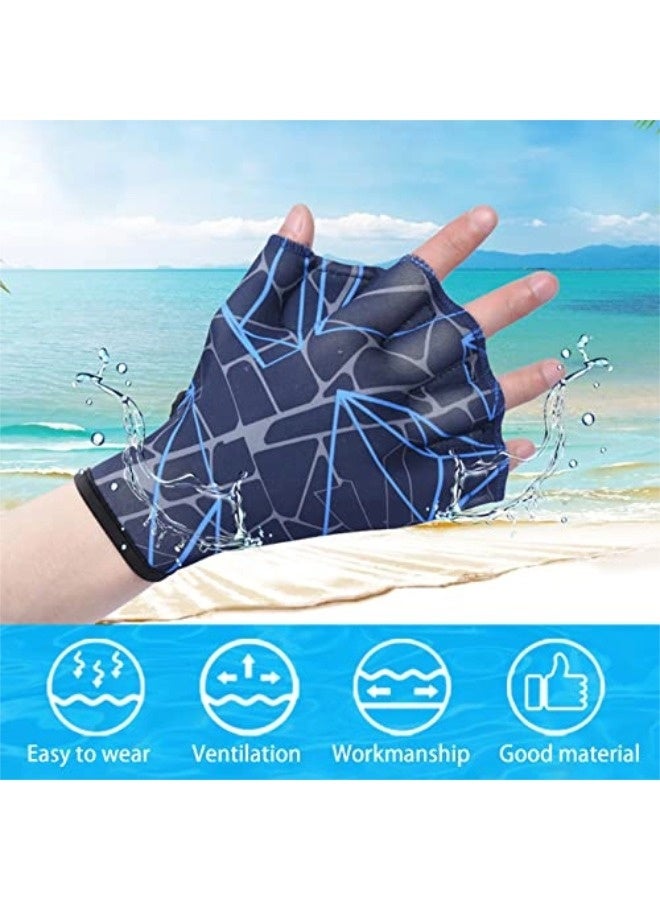 ShebSheb Printed Swimming Webbed Gloves for Beginners, Kids’ Water Training Gloves, Fin-Shaped Swimming Gloves - Image 2