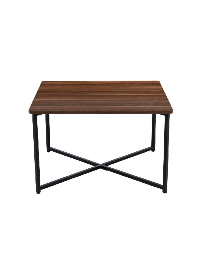 ميكاسا CJ-23103B WALNUT طاولة مربعة بسطح ميلامين بني وأسود 50 x 80 x 80 سم - Image 1