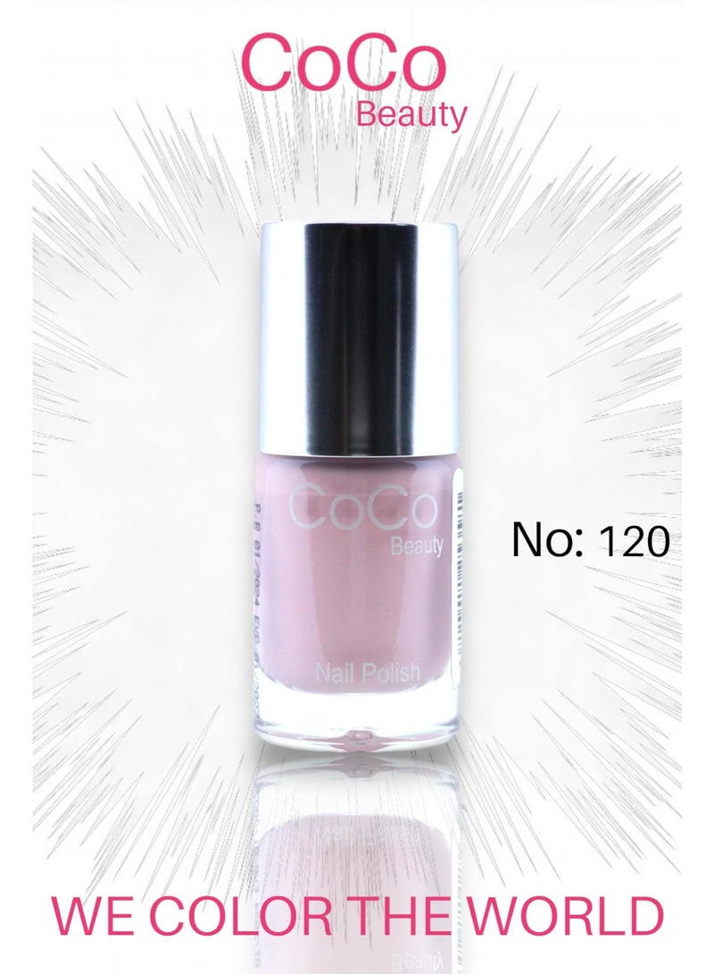 COCOBEAUTY Nail Polish NO. 120 Pale Blush 12ml - Image 1
