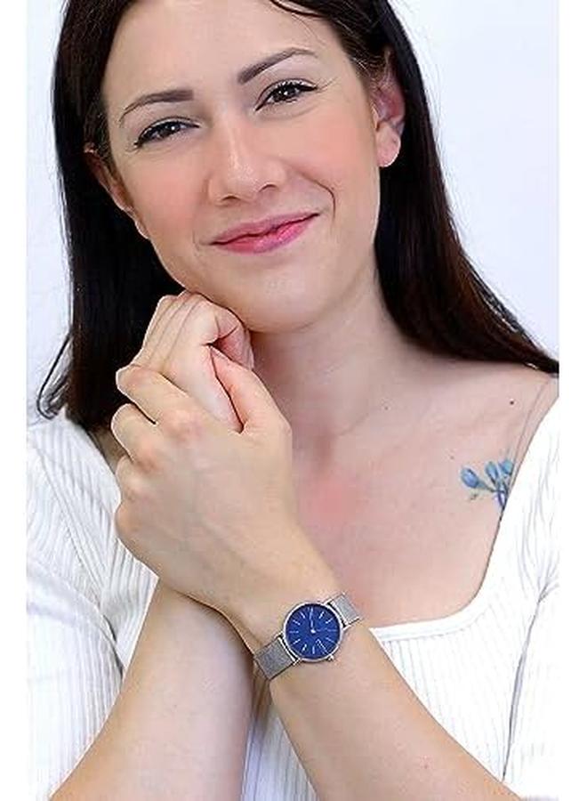 سكاجين ساعة سيجناتور ليل بعقارب فضية اللون من الستانلس ستيل Skw2759 للنساء - Image 3