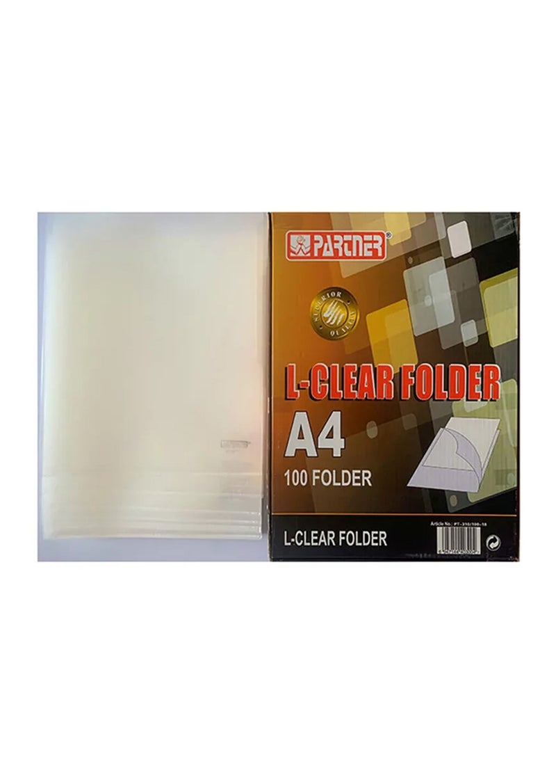 PARTNER 100-Piece Clear Folder - Image 1