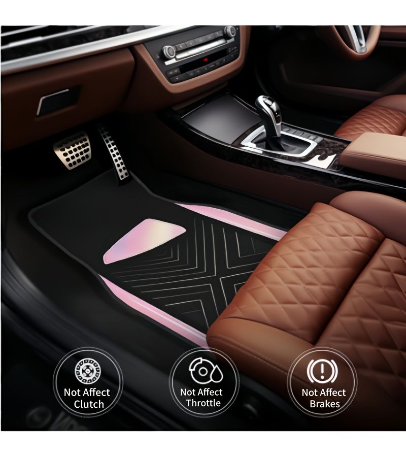 2d 4pcs Line Blue Black Geometric Car Floor Mats Minimalist Luxury Water Absorbent Anti Slip Washable Decorative Interior Mats Universal For Sedans SUVs Trucks All Season Perfect Gift For Car Owners - Image 5