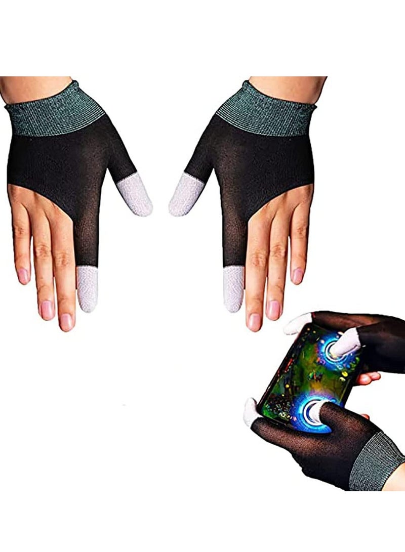 erorex Finger Cover Breathable Game Controller Finger Sleeve, The latest silver fiber G1 material For Pubg Sweat Proof Touch Screen Gaming Thumb Gloves For All Mobile  - Image 1