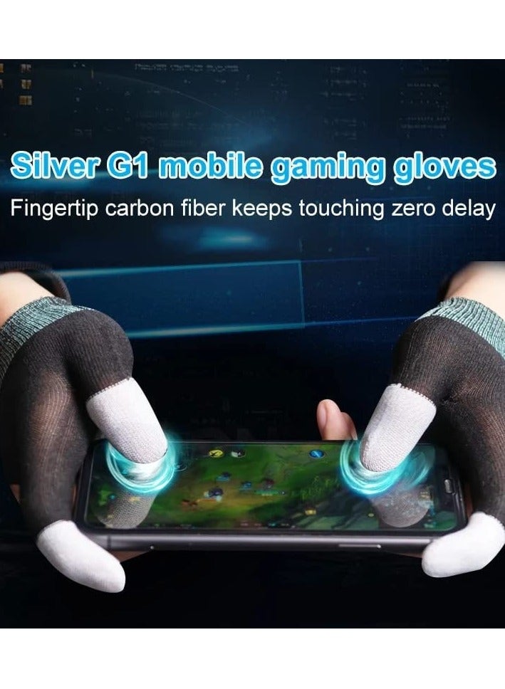 erorex Finger Cover Breathable Game Controller Finger Sleeve, The latest silver fiber G1 material For Pubg Sweat Proof Touch Screen Gaming Thumb Gloves For All Mobile  - Image 4