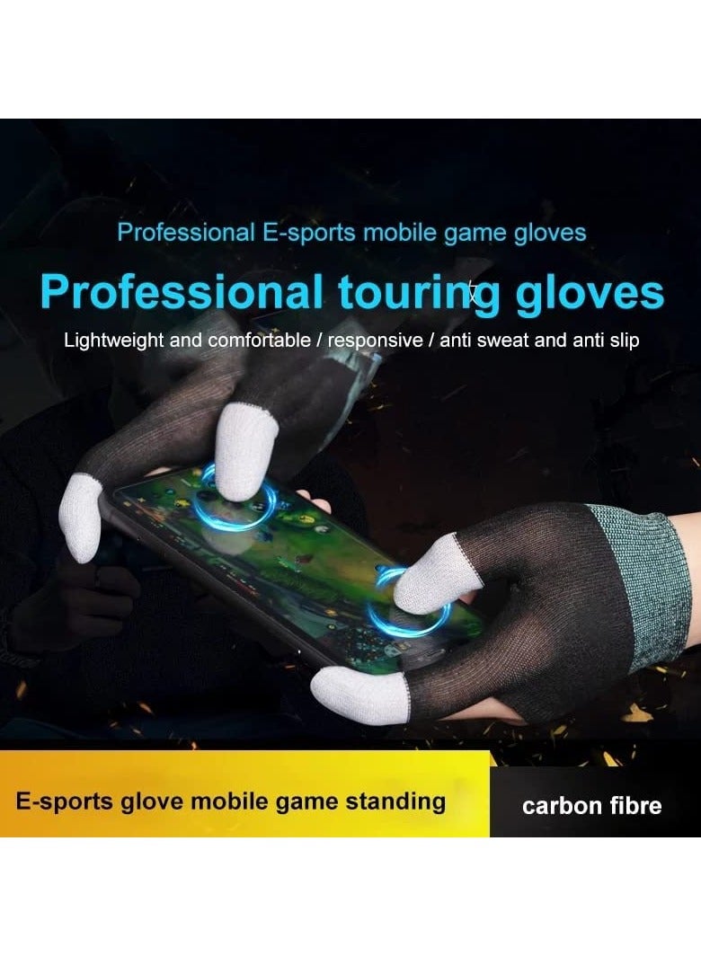 erorex Finger Cover Breathable Game Controller Finger Sleeve, The latest silver fiber G1 material For Pubg Sweat Proof Touch Screen Gaming Thumb Gloves For All Mobile  - Image 2