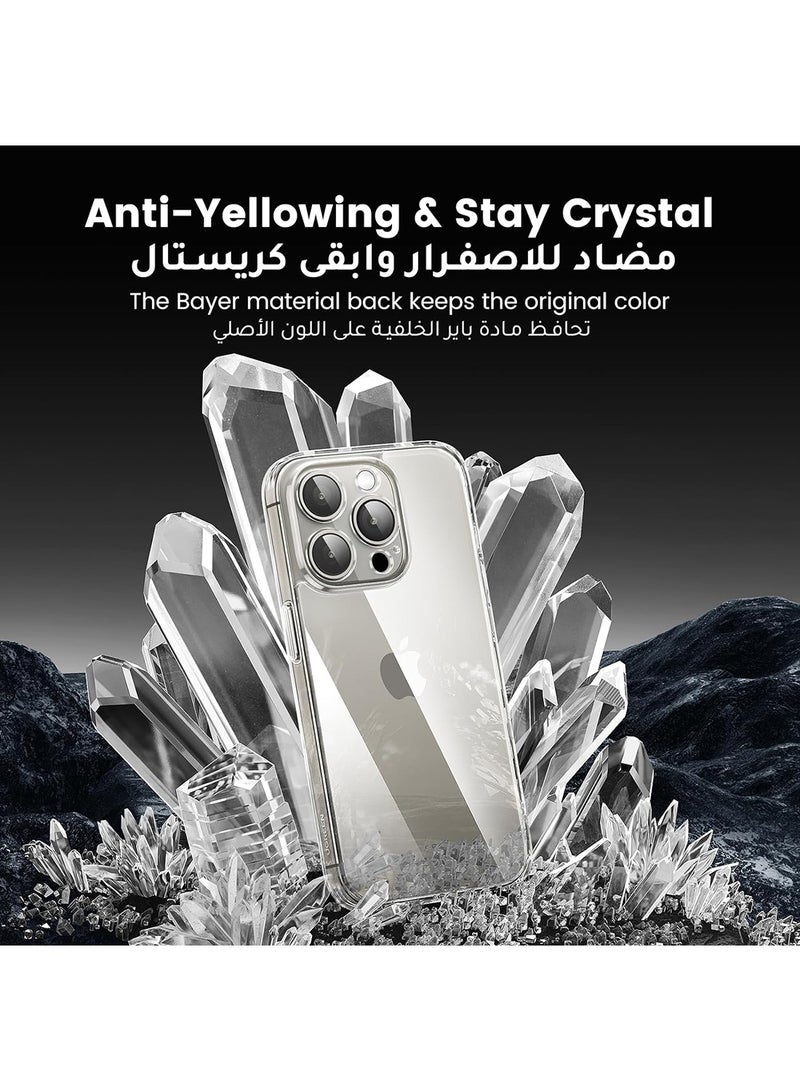 يو جرين حافظة شفافة مقاس 6.7 بوصة اليفون 15 برو ماكس ،مضادة للأصفرار ، مقاومة للسقوط بدرجة ميل، حافظة كريستالية نحيفة، حماية كاملة للعدسات، مضادة للخدش - Image 3