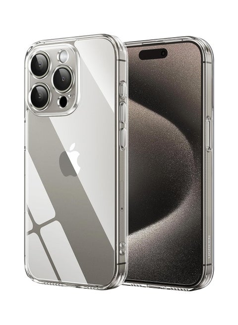 iPhone 15 Pro Max Case 6.7 Inch Anti-Yellowing Mil-Grade Anti-Drop iPhone 15 Pro Max Cover Transparent, Slim Crystal, Full Coverage Lens Protection, Anti-Scratch