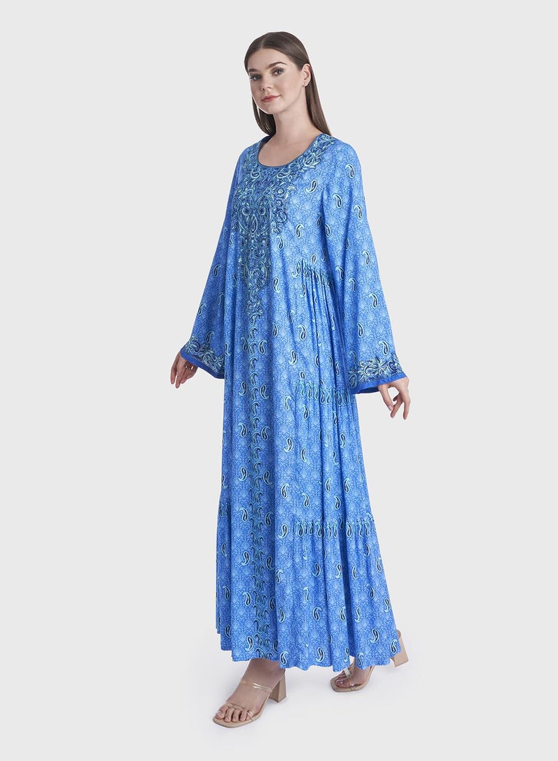 KASHKHA Decoritive Pattern Print Jalabiya - Image 3