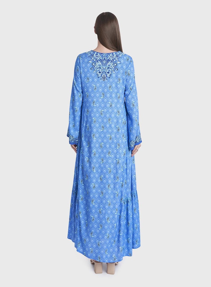 KASHKHA Decoritive Pattern Print Jalabiya - Image 4