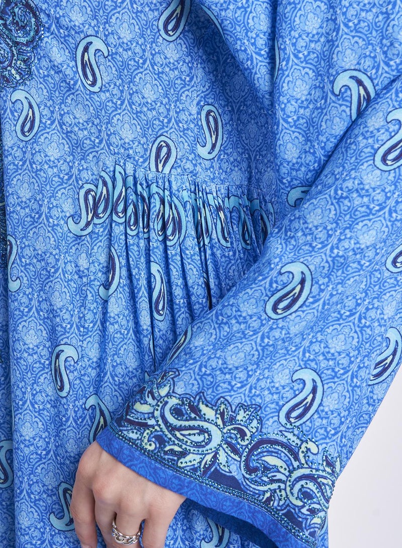 KASHKHA Decoritive Pattern Print Jalabiya - Image 5