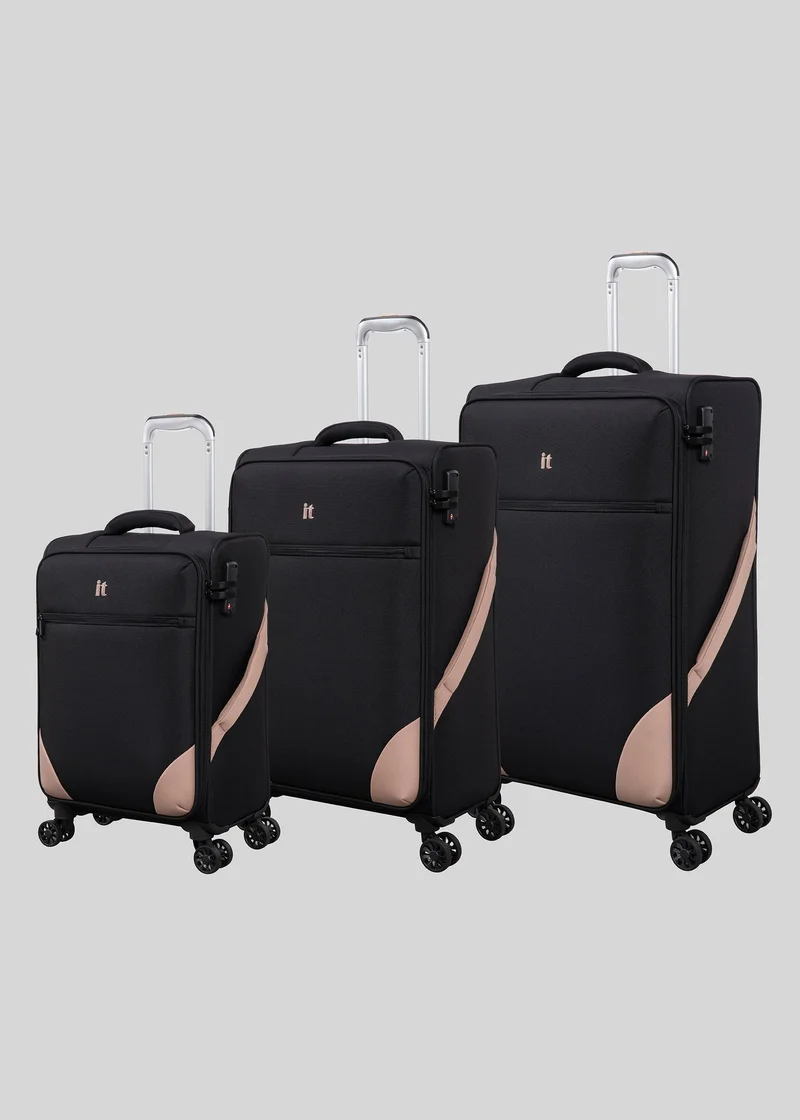 Matalan IT Luggage Black Soft Suitcase