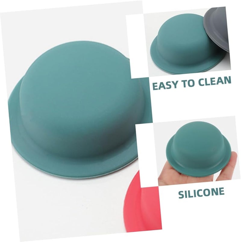 غطاء مقبض غطاء وعاء أزرق سماوي 2 قطعة مقاوم للحرارة للأواني والمقالي 7x7x3 سم - Image 5