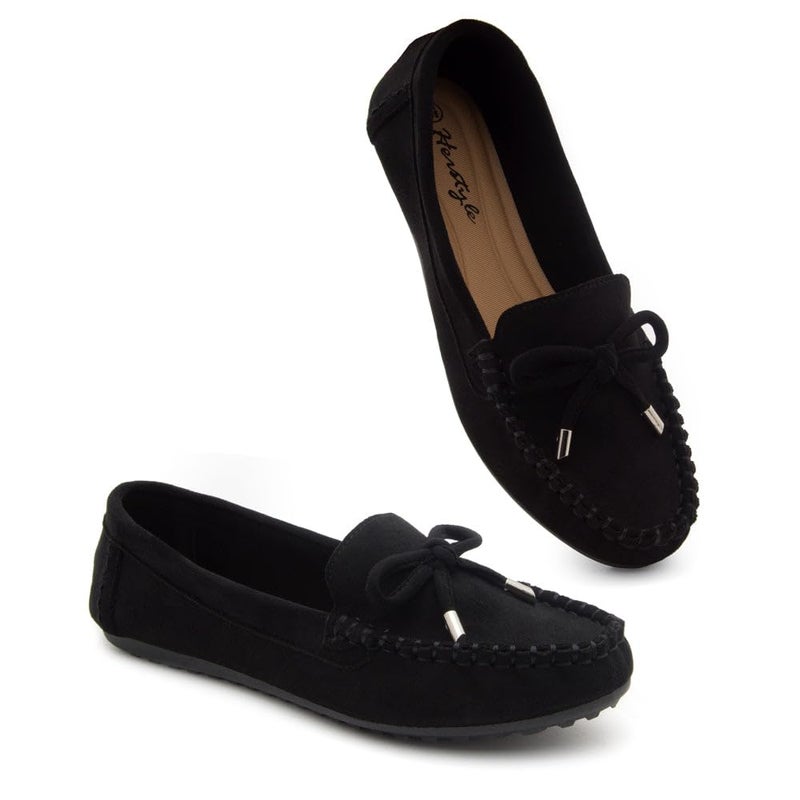 Herstyle Loafers for Women â€“ Slip-On Business Flats Shoes | Dressy Casual Walking Flats with Memory Foam Insole | Lightweight & Comfortable Moccasins for Office & Travel, 2024Black, Size 9.0, Canal - Image 4
