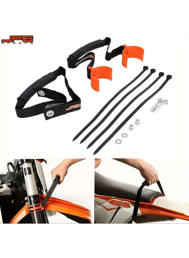 Blue Universal Front Rear Tugger Tow Strap for Dirt Bike Motorcycle Off Road Motocross - Image 2