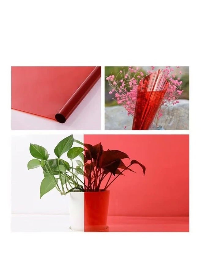 LILIYA Colored Lighting Gel Filters, 10 Pcs Correction Gel Light Filter Transparent Color Overlays Film Plastic Sheets 8.5 x 11 Inch, for Film, Video, Photo, Stage (Red) - Image 3