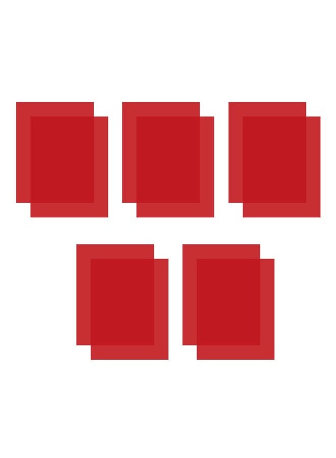 LILIYA Colored Lighting Gel Filters, 10 Pcs Correction Gel Light Filter Transparent Color Overlays Film Plastic Sheets 8.5 x 11 Inch, for Film, Video, Photo, Stage (Red) - Image 1